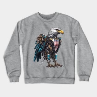 Robot Bald Eagle Crewneck Sweatshirt